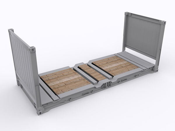 20 ft flat rack shipping container dimensions